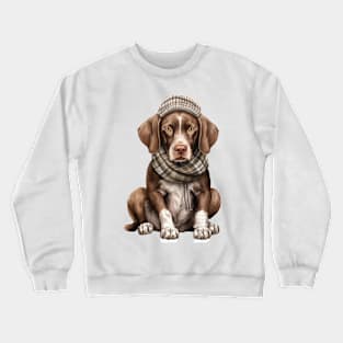 Winter German Shorthaired Pointer Dog Crewneck Sweatshirt